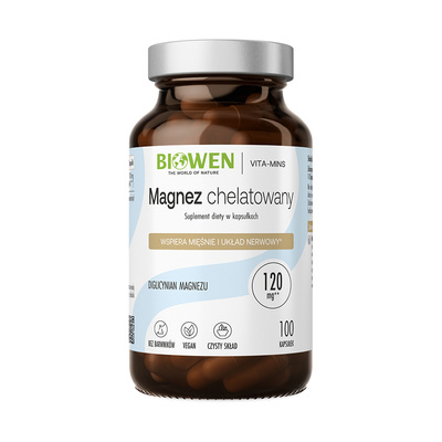 Biowen magnez chelatowany digilynian magnezu 840 mg SEN STRES 100 kapsułek