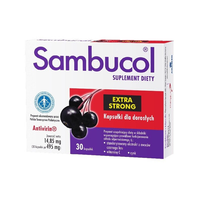 Sambucol Extra Strong kapsułki dla dorosłych 30kap wsparcie odporności