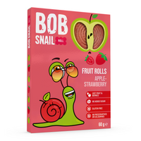 Bob Snail Rollsy owocowe Jabłko Truskawka bez cukru 60 g