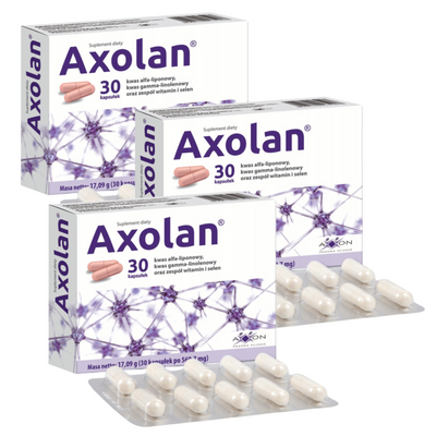 AXOLAN kwas alfa-liponowy witaminy selen ZESTAW 3 x 30 kapsułek