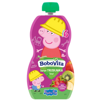 BoboVita Peppa Mus banan, truskawka i kiwi po 6 miesiącu 100 g