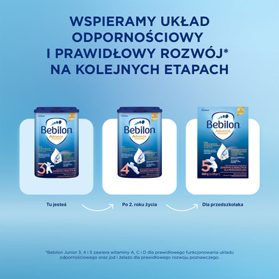   Bebilon 3 Advance Pronutra Junior formuła na bazie mleka po 1. roku życia ZESTAW 6 x 800 g