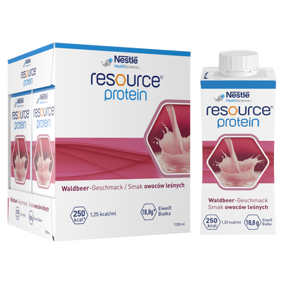 Nestlé Resource Protein Preparat odżywczy w płynie smak owoców leśnych 800 ml (4 x 200 ml)