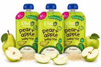 Ella's Kitchen BIO mus ryż dla dzieci gruszka i jabłko ZESTAW 3 x 120 g