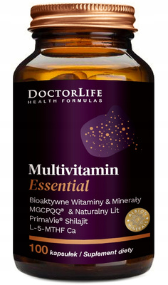 Doctor Life Mutlivitamin Essential PQQ Lit witamina długowieczności 100 kapsułek