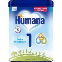 Humana 1 Mleko początkowe od urodzenia 750 g krótka data