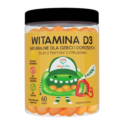 MyVita witamina D3 żelki 60 sztuk ODPORNOŚĆ