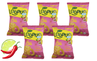 Loopea's chrupki z soczewicy o smaku sweet chilli & lime ZESTAW 5 x 50 g