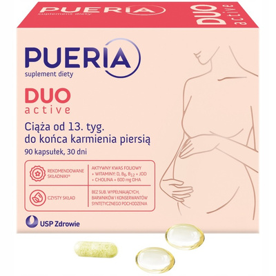 PUERIA DUO ACTIVE witaminy dla kobiet w ciąży 90 kapsułek