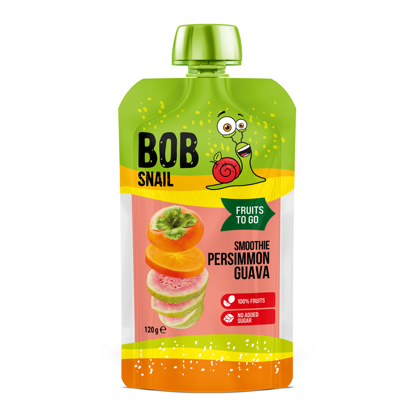 Smoothie owocowe persymona gujawa Bez Cukru 120 g Bob Snail - przecier