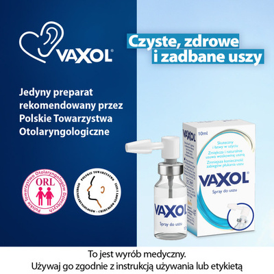 Vaxol spray do usuwania woskowiny usznej10 ml