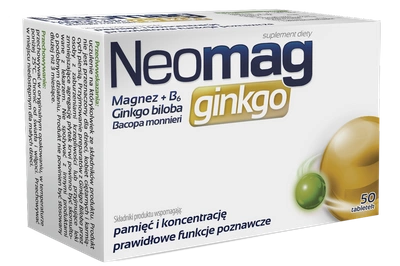 Neomag Ginkgo 50 tabletek pamięć i koncentracja