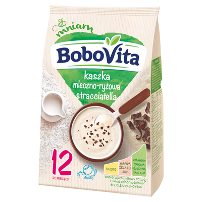 BoboVita Kaszka mleczno-ryżowa stracciatella po 12 miesiącu 210 g