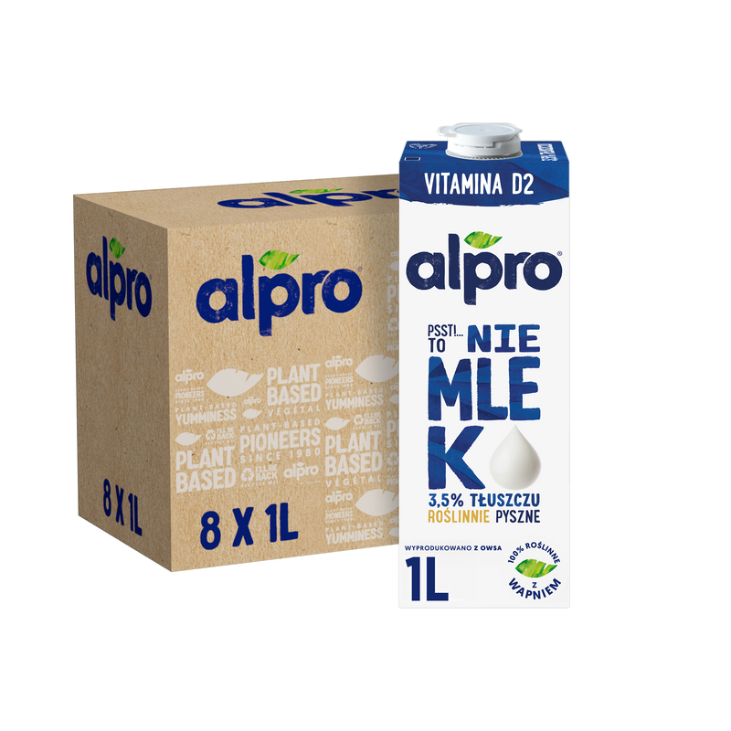 Alpro Psst! To nie mlek Napój owsiany 3,5 % zestaw 8x1L