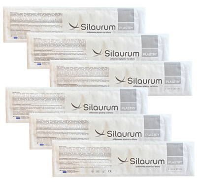 Silaurum opatrunek silikonowy na blizny 6 plastrów 5 x 30 cm