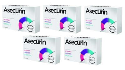 ASECURIN probiotyk laktoferyna ODPORNOŚĆ ZESTAW 5 x 20 kapsułek
