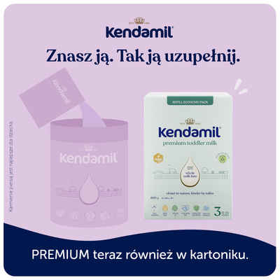 Kendamil Premium Box 3 od 1 roku życia 600 g + PRÓBKA PIELUCHY MOOMIN GRATIS!
