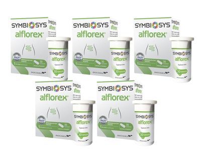 Symbiosys Alflorex probiotyk bezglutenowy ZESTAW 5 x 30 kapsułek