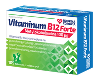 Rodzina Zdrowia Vitaminum B12 Forte Metylokobalamina 100 μg 105 tabletek