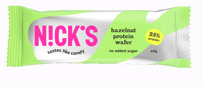 NICK'S wafelek proteinowy orzechowy w czekoladzie mlecznej bez cukru 40 g