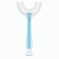 Silikonowa szczoteczka do zębów dla dzieci w kształcie U niebieska 1 sztuka