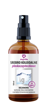 MyVita Srebro koloidalne niejonowe 50 ppm płaska nanocząsteczka 100 ml