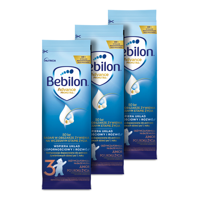 Bebilon 3 Advance Pronutra Junior po 1. roku życia saszetka ZESTAW 3 x 29,4 g