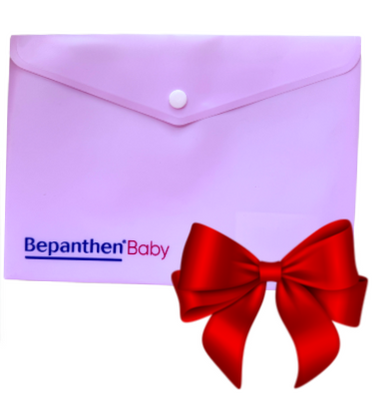 koperta na zatrzask a5 pastelowa różowa bepanthen baby