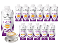 Nutrego Forte Cappucino żywność medyczna w płynie wysokobiałkowa ZESTAW 12 x 330 ml