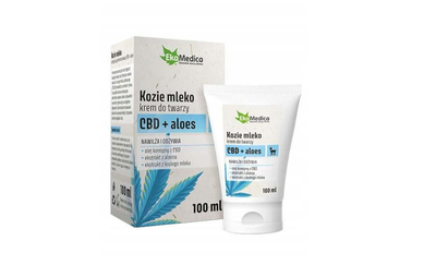 Kozie mleko pielęgnujący krem do twarzy CBD + aloes 100ml