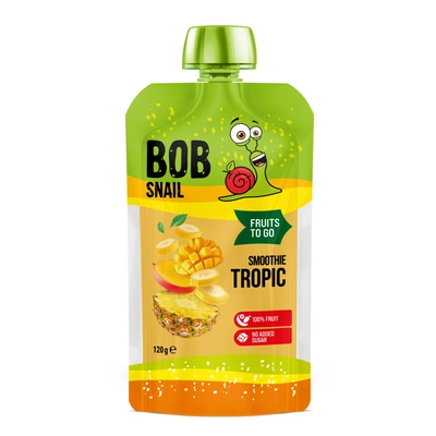 Bob Snail smoothie mango banan ananas BEZ CUKRU zdrowa przekąska 120 g