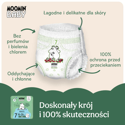 Muumi Baby Pants EKO PIELUCHOMAJTKI 7XL 16-26 kg 34 sztuki