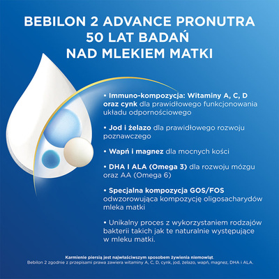 Bebilon 2 Advance Pronutra mleko następne po 6. miesiącu 550 g
