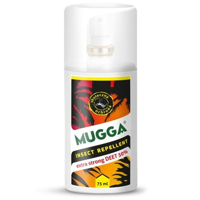 Mugga Spray odstraszacz na owady i kleszcze 50% DEET STRONG 75 ml + balsam łagodzący 50 ml