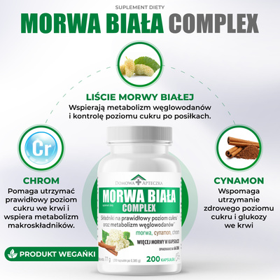 Morwa Biała complex POZIOM CUKRU 200 tabletek	