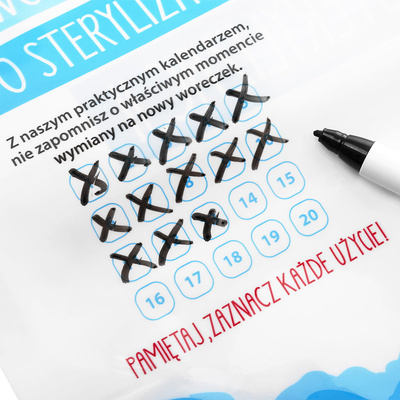 Bocioland woreczki do sterylizacji wielokrotnego użytku do mikrofalówki 5 sztuk