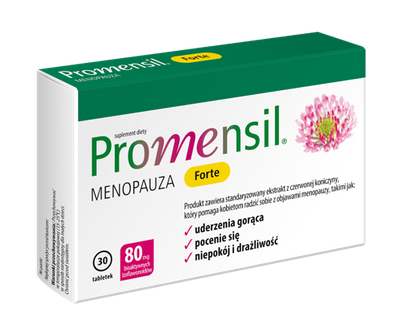 Promensil Forte menopauza łagodzi objawy 30 tabletek