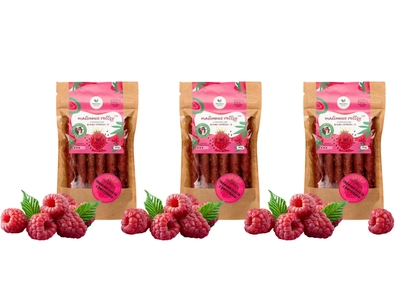 Malinowe rollsy z nasionami chia kwasy omega 3 ZESTAW 3 x 50 g