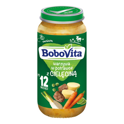 BoboVita Zestaw Mix-2 Obiadków po 12 miesiącu 12x250g		