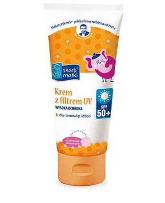 Skarb Matki Krem z filtrem SPF 50 dla niemowląt i dzieci od ukończenia 1 miesiąca życia 75ml