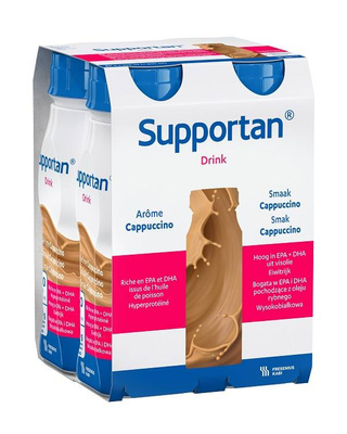 Supportan Drink, smak cappucino 12 x 200 ml. Żywność specjalnego przeznaczenia medycznego. Pacjent onkologiczny, wyniszczony.