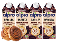 Alpro Barista Napój owsiano-sojowy o smaku bułeczki cynamonowej ZESTAW 4 x 750 ml