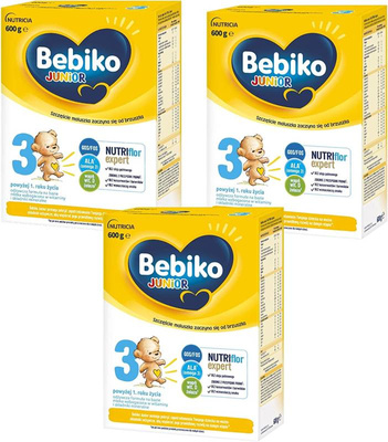 Bebiko Junior 3 Odżywcza formuła na bazie mleka dla dzieci powyżej 1. roku życia 3x600g