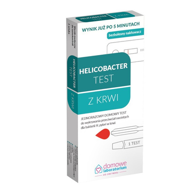 Zestaw Helicobacter Pylori, test z krwi i kału i probiotyk Helicogastrin