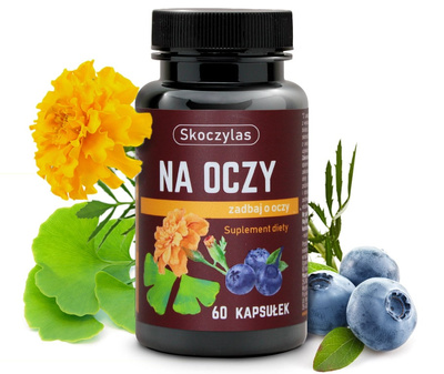 Skoczylas na oczy, wzrok aksamitka, luteina, zeaksantyna 60 kapsułek