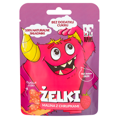 Be Raw! Kids Żelki malina z chrupkami 35 g