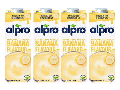 Alpro roślinny napój bananowy ZESTAW 4 x 1 L