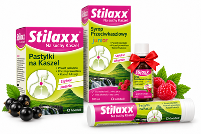 Stilaxx Pastylki i syrop 100 ml GARDŁO, POROST ISLANDZKI + GRATIS!