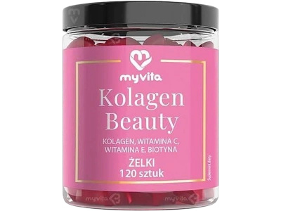 MyVita Żelki naturalne KOLAGEN Beauty WŁOSY SKÓRA PAZNOKCIE 120 sztuk