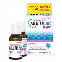 Multilac Baby synbiotyk krople dwupak 2x5 ml